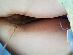 Plump bottomed chck filmed pissing with a toilet spy cam