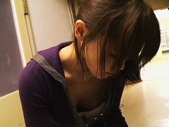 Asian downblouse video features an Asian chick with perky tits.