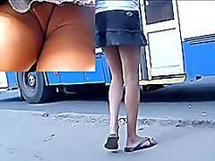 One of the sexiest bus upskirts