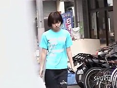 Japanese sharking video with an adorable skinny gal