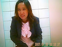 Hidden cam in thai office toilet