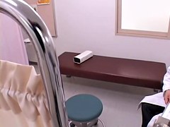 Gynecologist examins the hot bun and ass of an asian slut