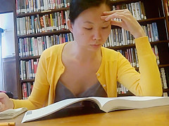 Candid Asian Library Girl Feet and Legs Part 1