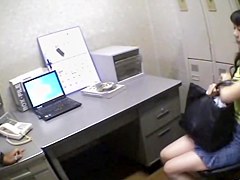 Busty Japanese teen gets exposed in spy cam pussy exam video