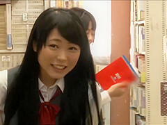 Nerdy Japanese babe is spending a lot of time in the library, while having casual sex adventures