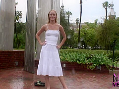 Blonde Cutie Is Naked In Downtown Tampa - Leah Wilde
