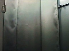 Naked Asian bazoongas caught on a changing room spy cam
