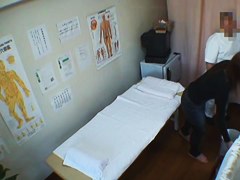The voyeur medical exam of Asian pussy with dick and fingers