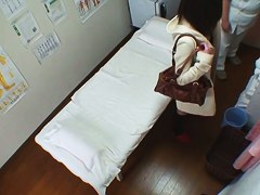 Asian girl gets the deep spy cam massage of bushy pussy