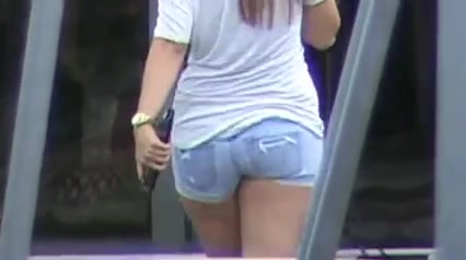 Candid Ass in short tight shorts 7