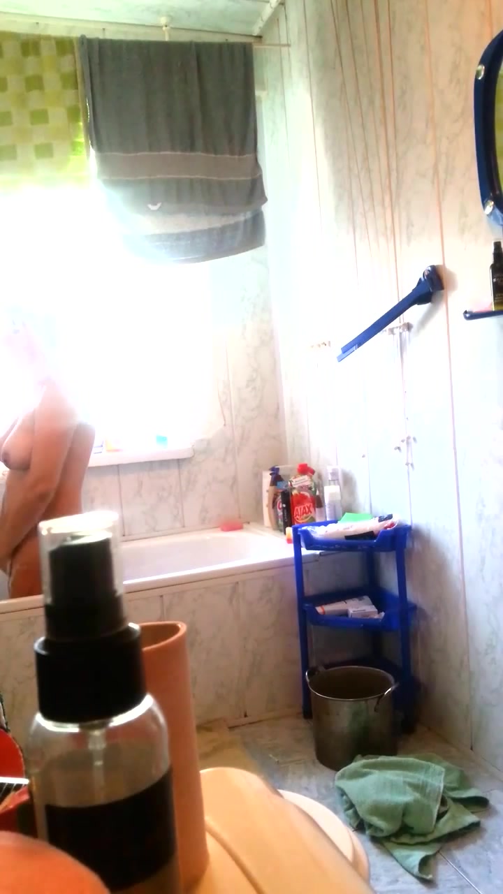 Wife caught masturbation in bathroom on hidden picture
