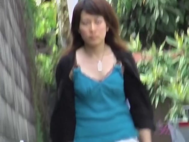 Asian girl in a white blouse got skirt sharked by some man