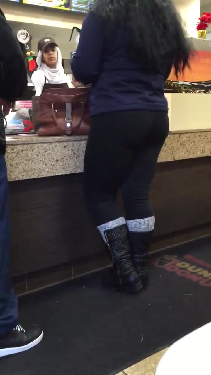 Thick ass guyanese chick at Dunkin Dou....
