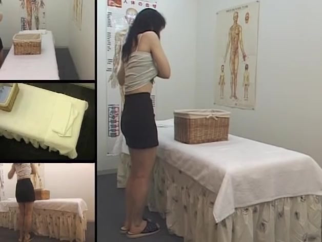 Voyeur camera films a Japanese babe enjoying a hot massage