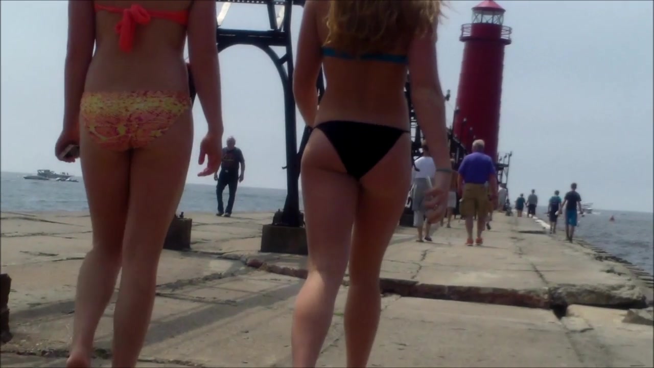 Candid Beach Bikini Butt Ass West Michigan Booty Epic Hairy
