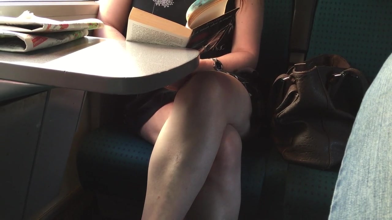 sexy legs in train picture