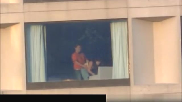 hotel window voyeur masturbation