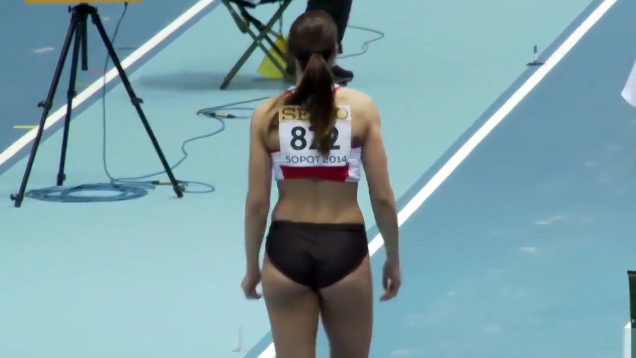 Serbian sportswoman competes in athletics events in tight clothes