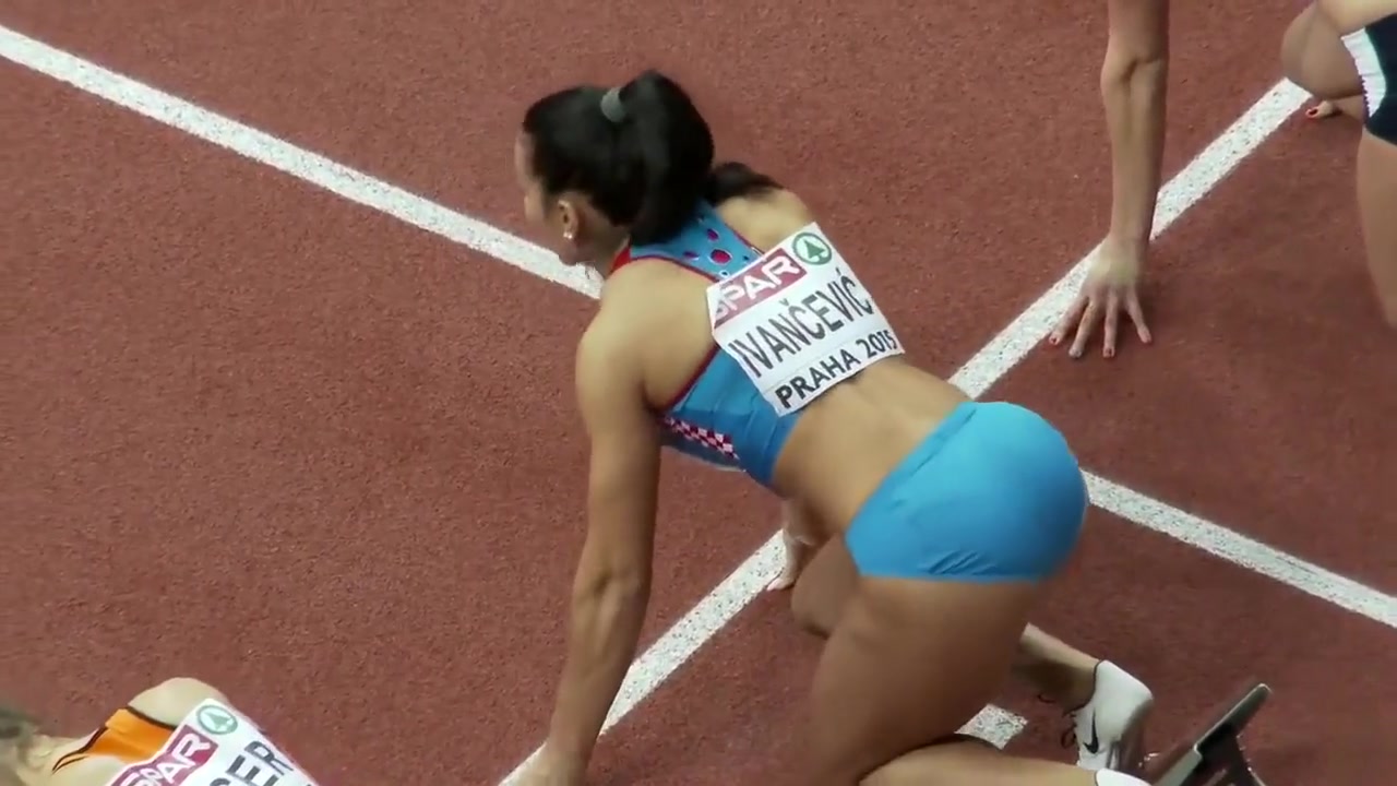 Athletic women warm up before a long race