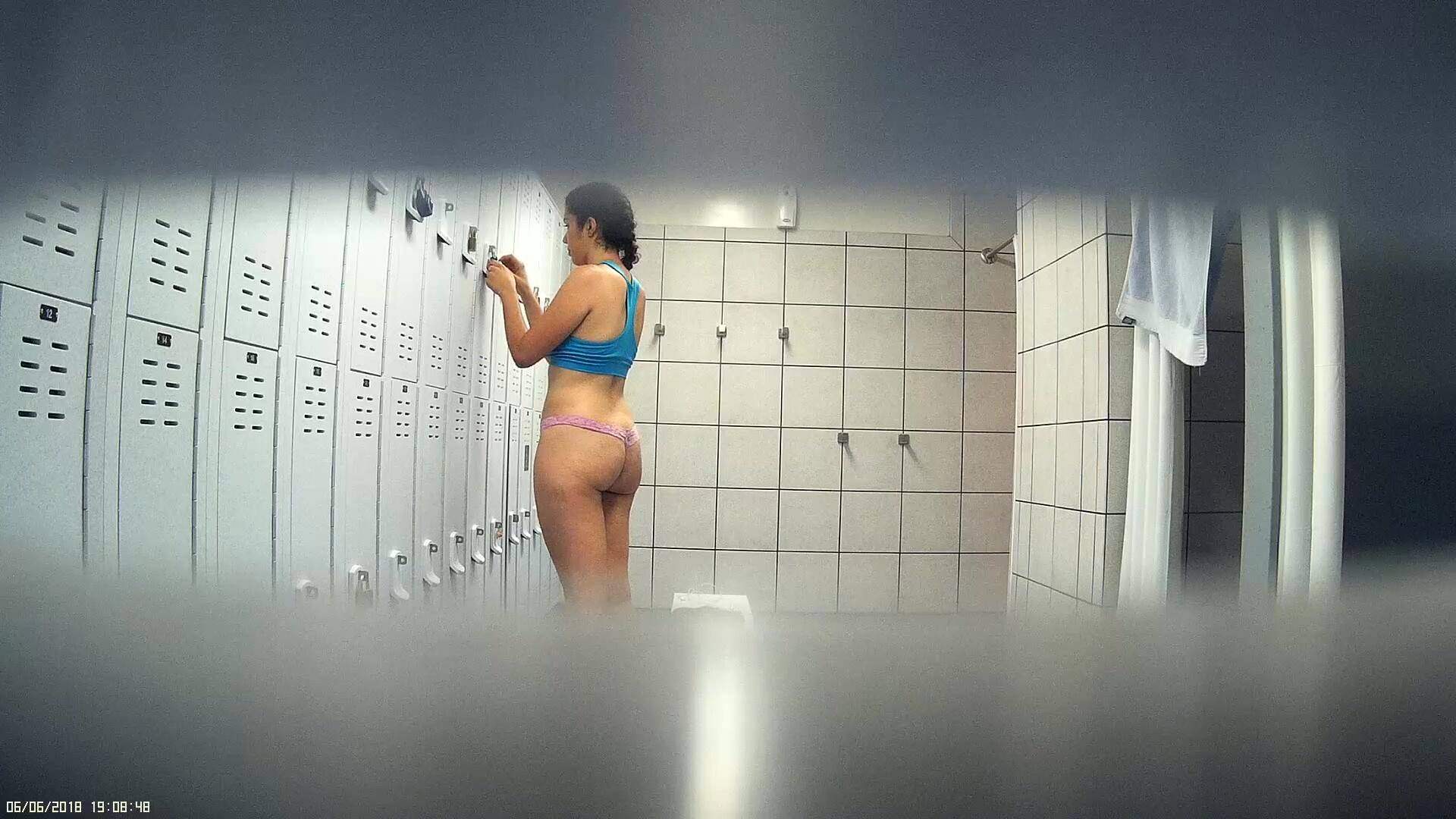 Hairy Latina shower time image